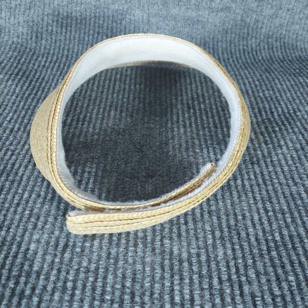 Scala Rattan Straw Visor Adjustable Wide Brim Sun… - image 8